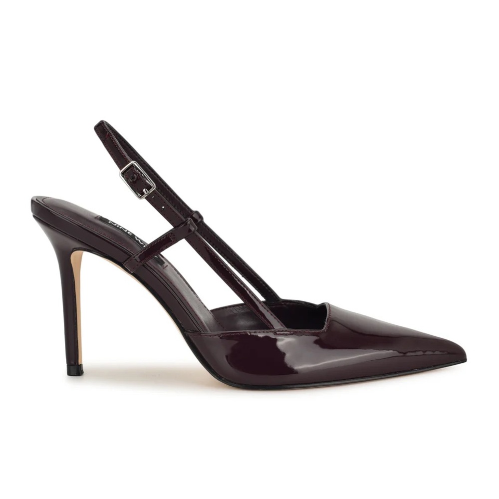 Nine West Dark Burgundy Slingback Heels